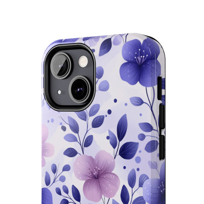 Purple Floral iPhone Case – Durable Protection with Elegant Flower Design - BOGO Cases