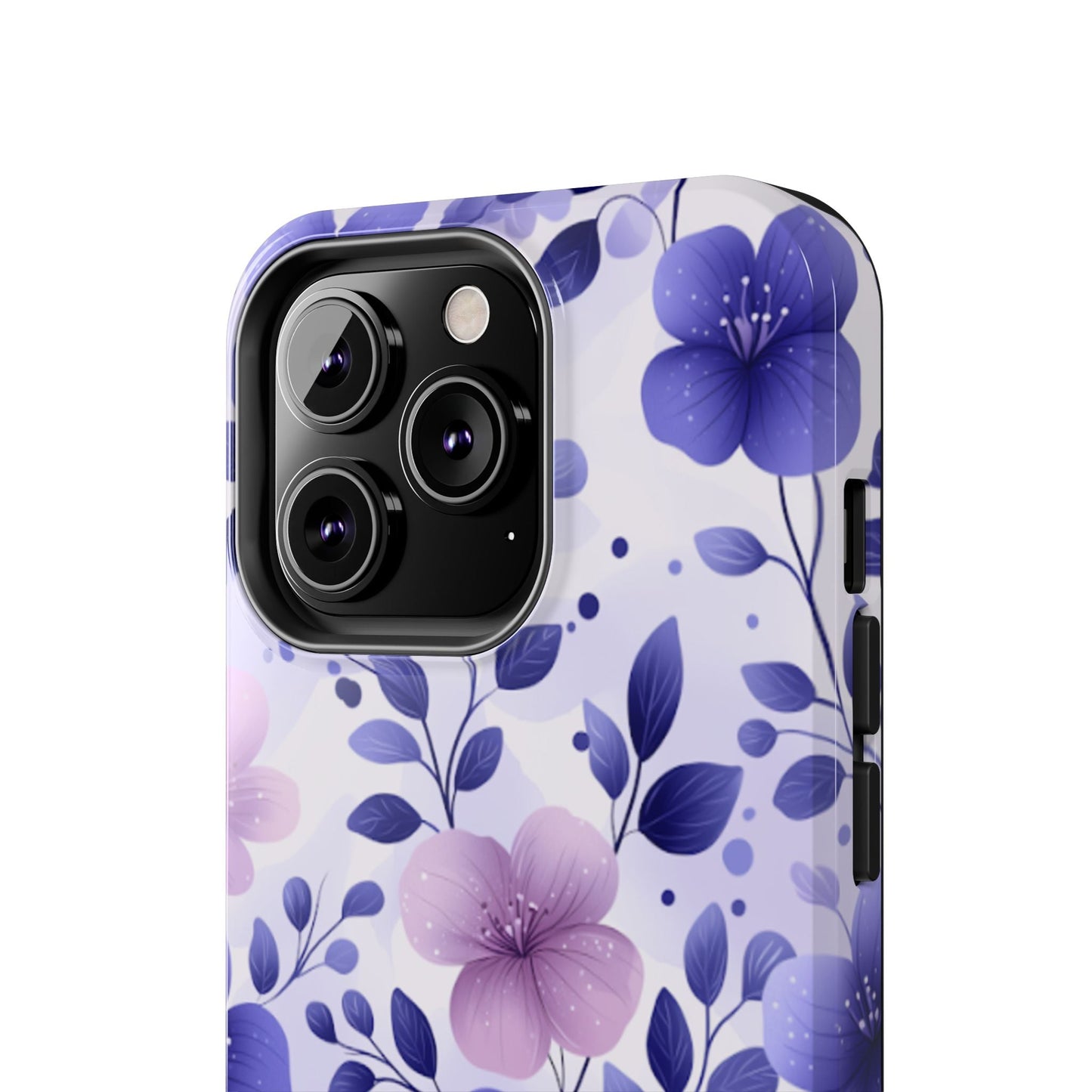 Purple Floral iPhone Case – Durable Protection with Elegant Flower Design - BOGO Cases