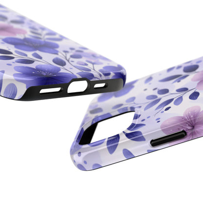 Purple Floral iPhone Case – Durable Protection with Elegant Flower Design - BOGO Cases