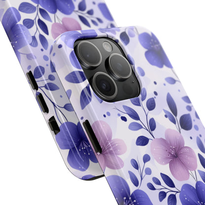 Purple Floral iPhone Case – Durable Protection with Elegant Flower Design - BOGO Cases