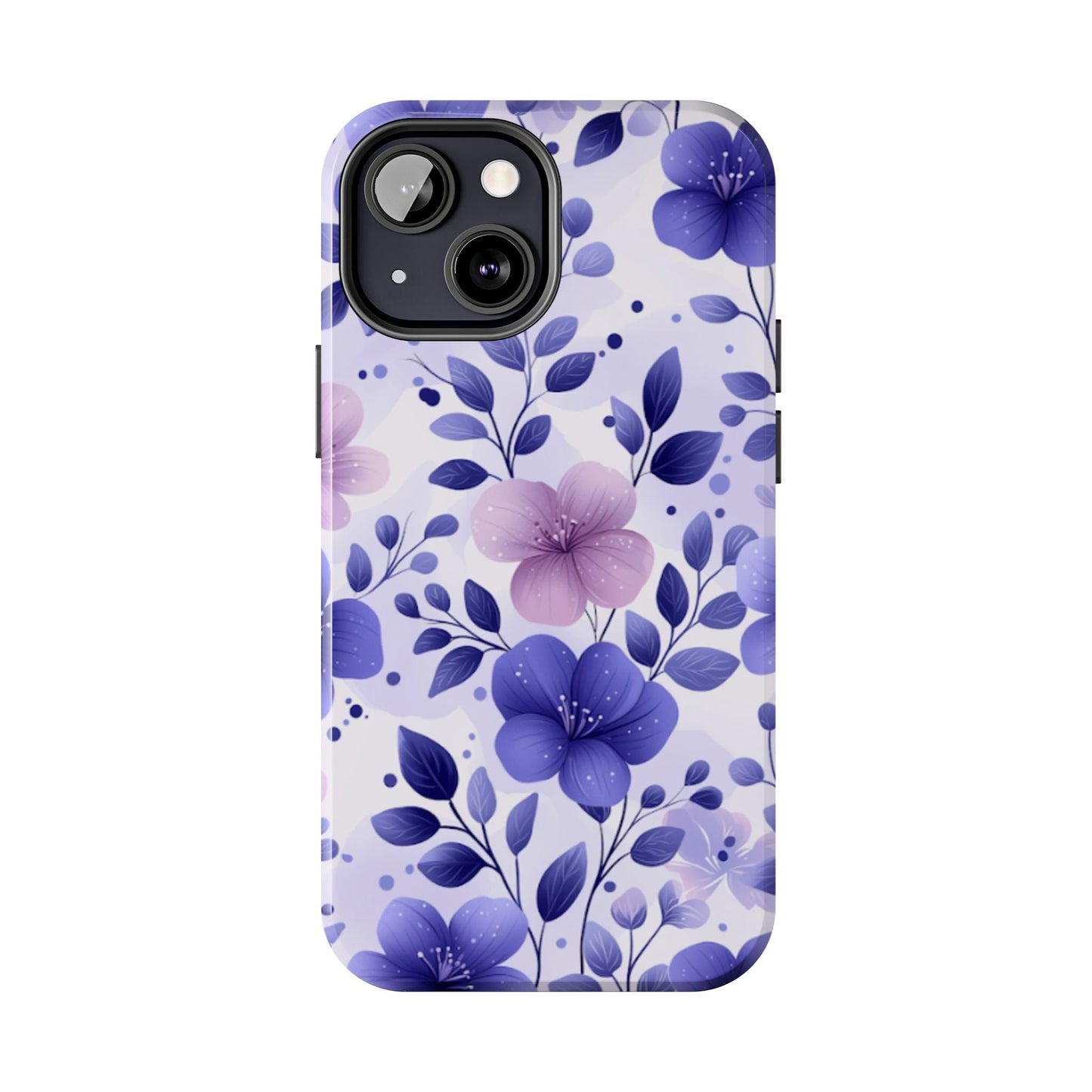 Purple Floral iPhone Case – Durable Protection with Elegant Flower Design - BOGO Cases