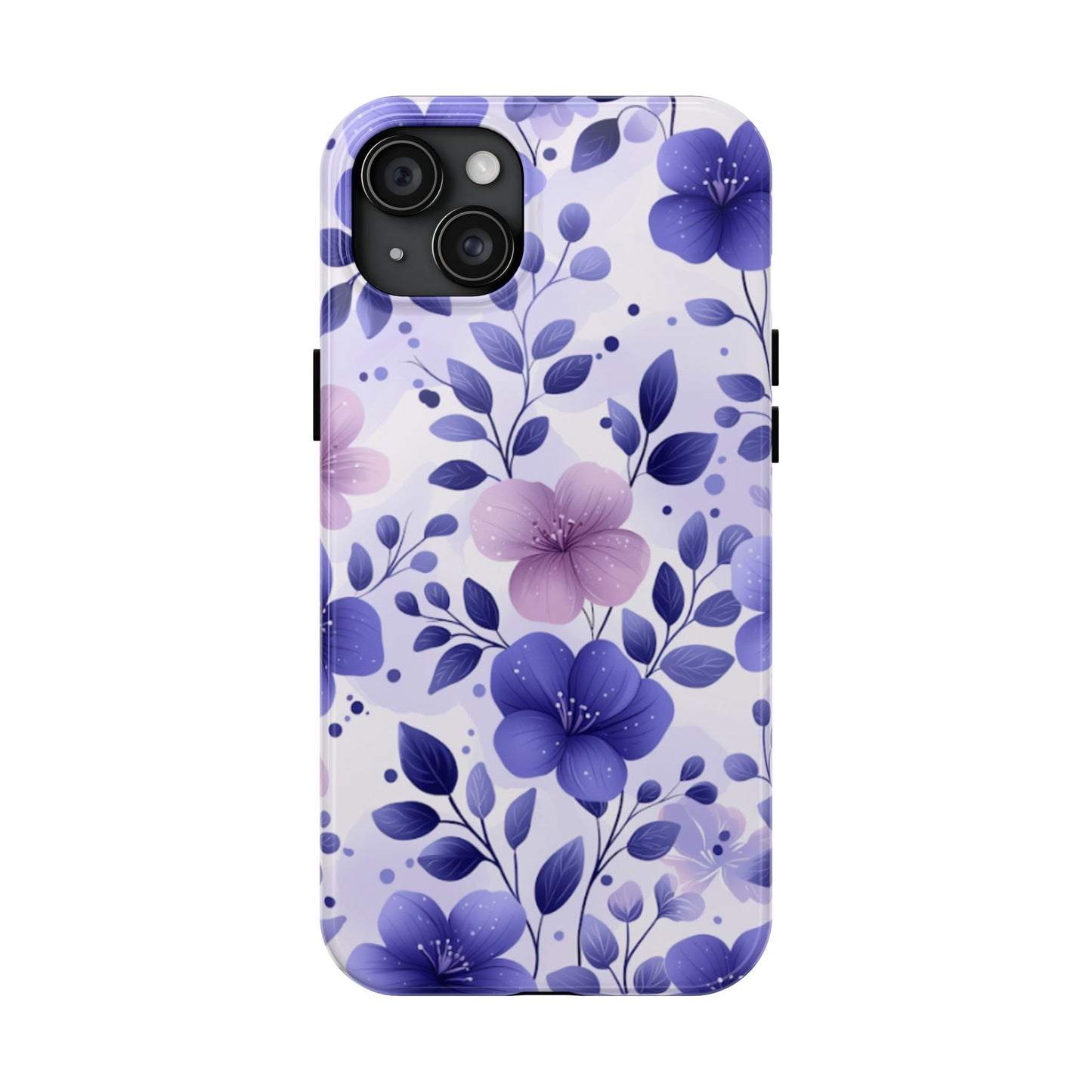 Purple Floral iPhone Case – Durable Protection with Elegant Flower Design - BOGO Cases