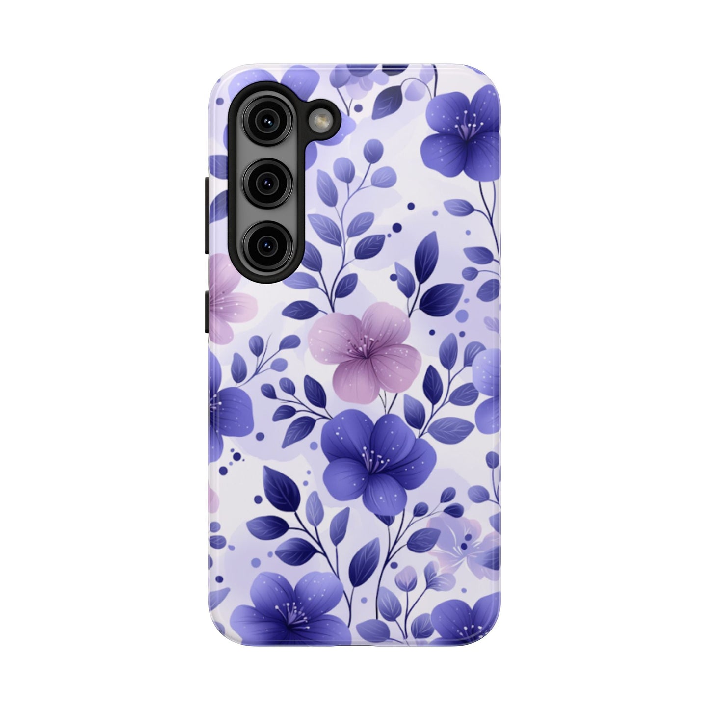 Purple Floral Samsung Galaxy Case – Durable Protection with Elegant Flower Design - BOGO Cases