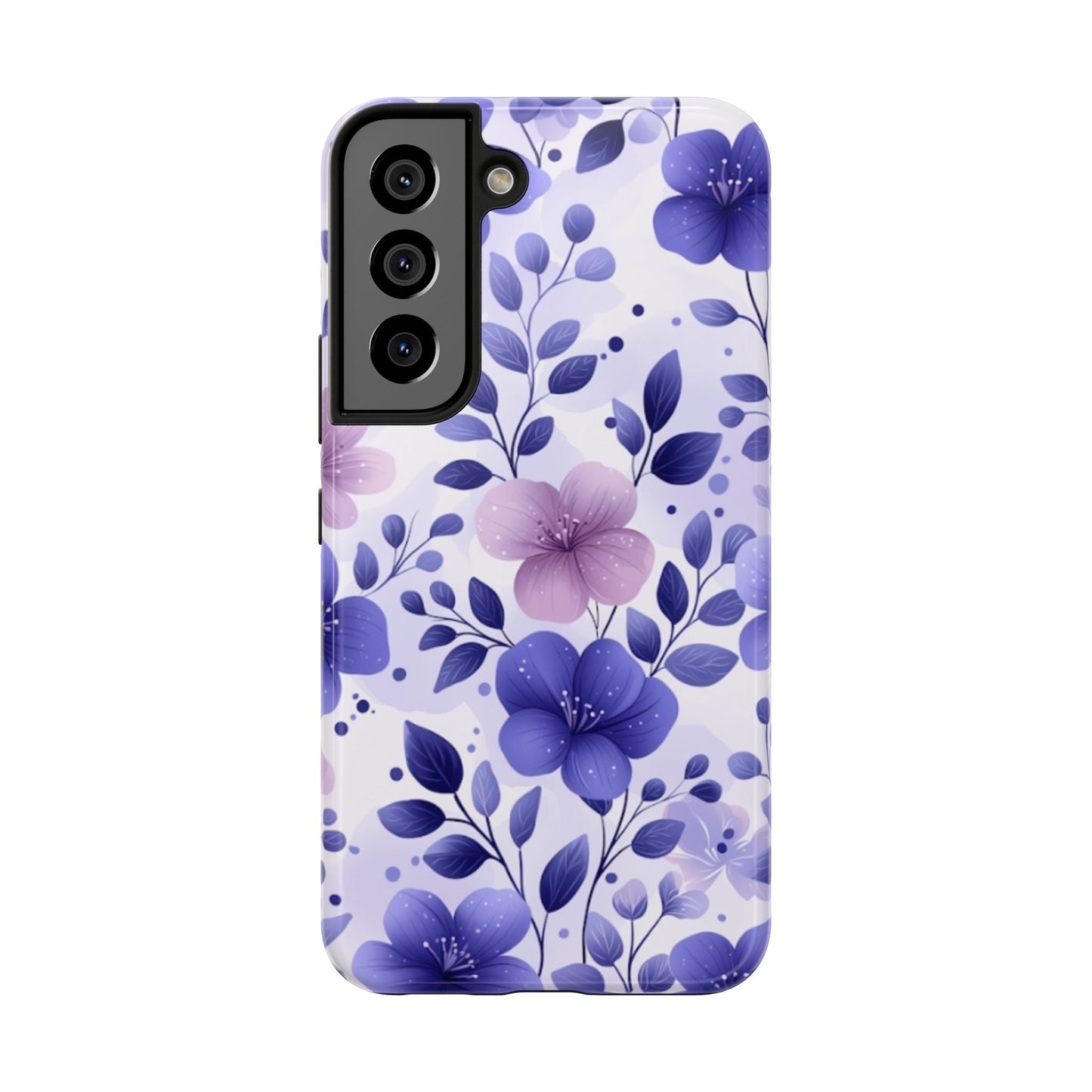 Purple Floral Samsung Galaxy Case – Durable Protection with Elegant Flower Design - BOGO Cases