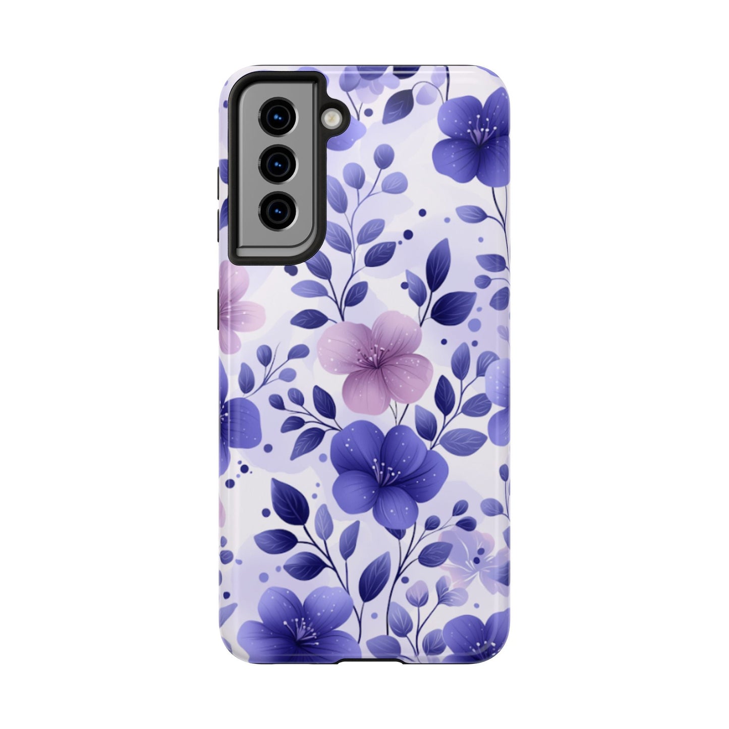 Purple Floral Samsung Galaxy Case – Durable Protection with Elegant Flower Design - BOGO Cases