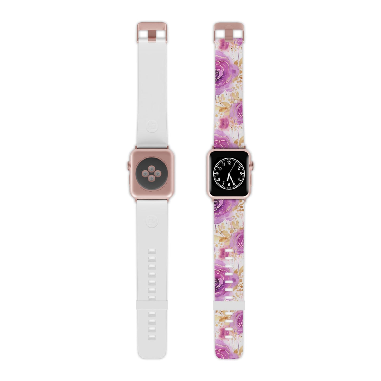 Radiant Purple & Gold Floral Apple Watch Band - BOGO Cases