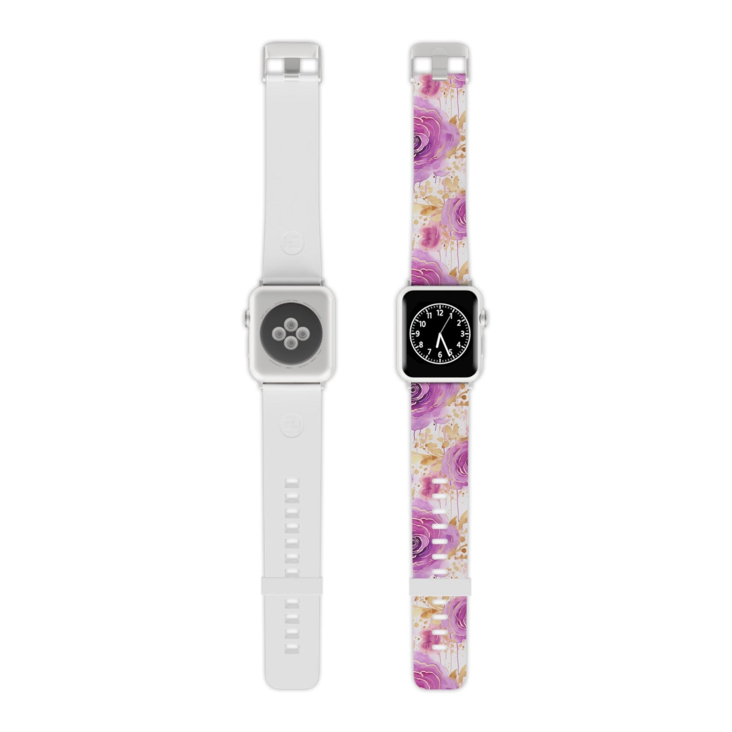 Radiant Purple & Gold Floral Apple Watch Band - BOGO Cases