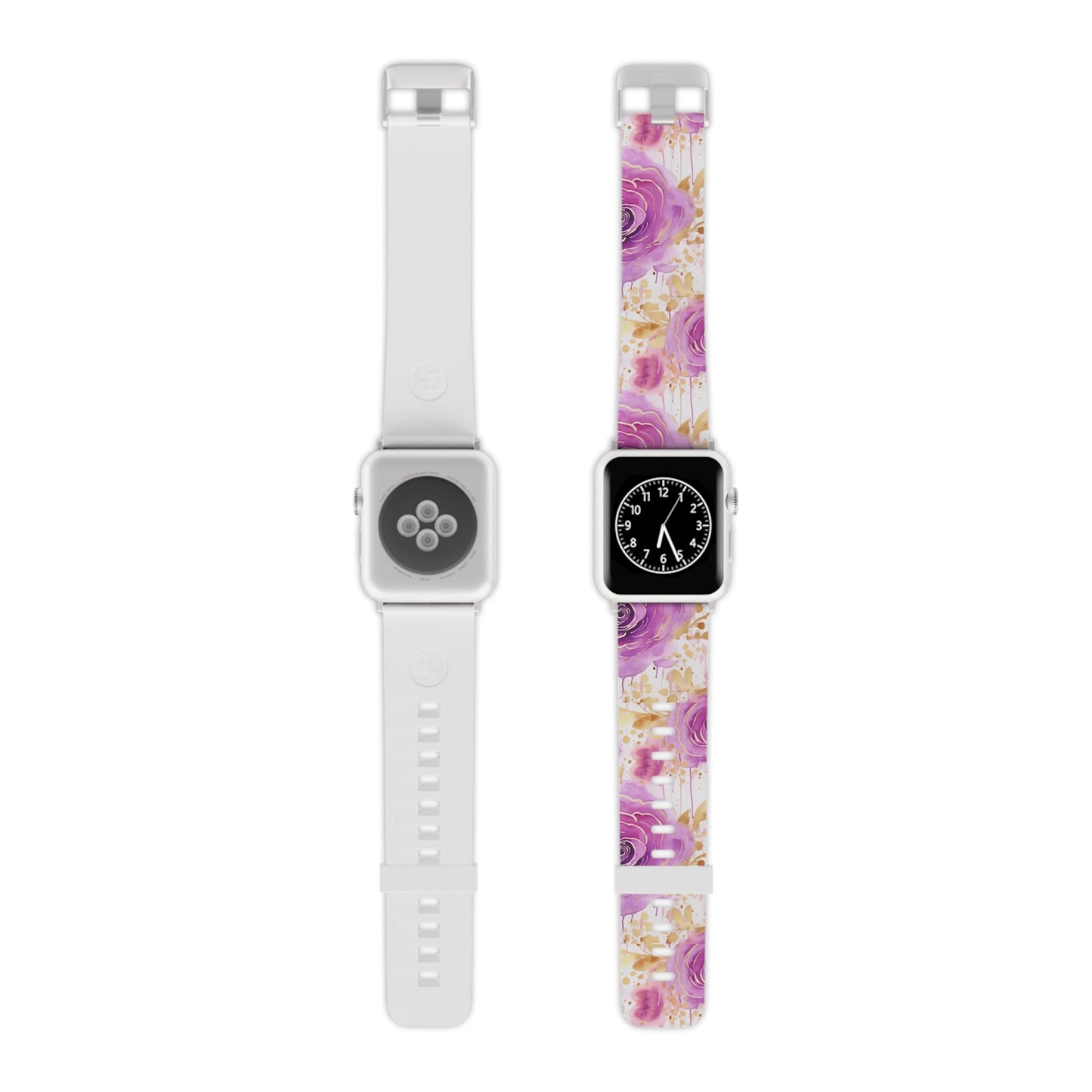 Radiant Purple & Gold Floral Apple Watch Band - BOGO Cases