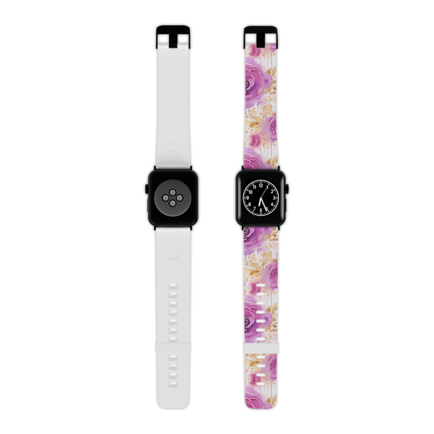 Radiant Purple & Gold Floral Apple Watch Band - BOGO Cases