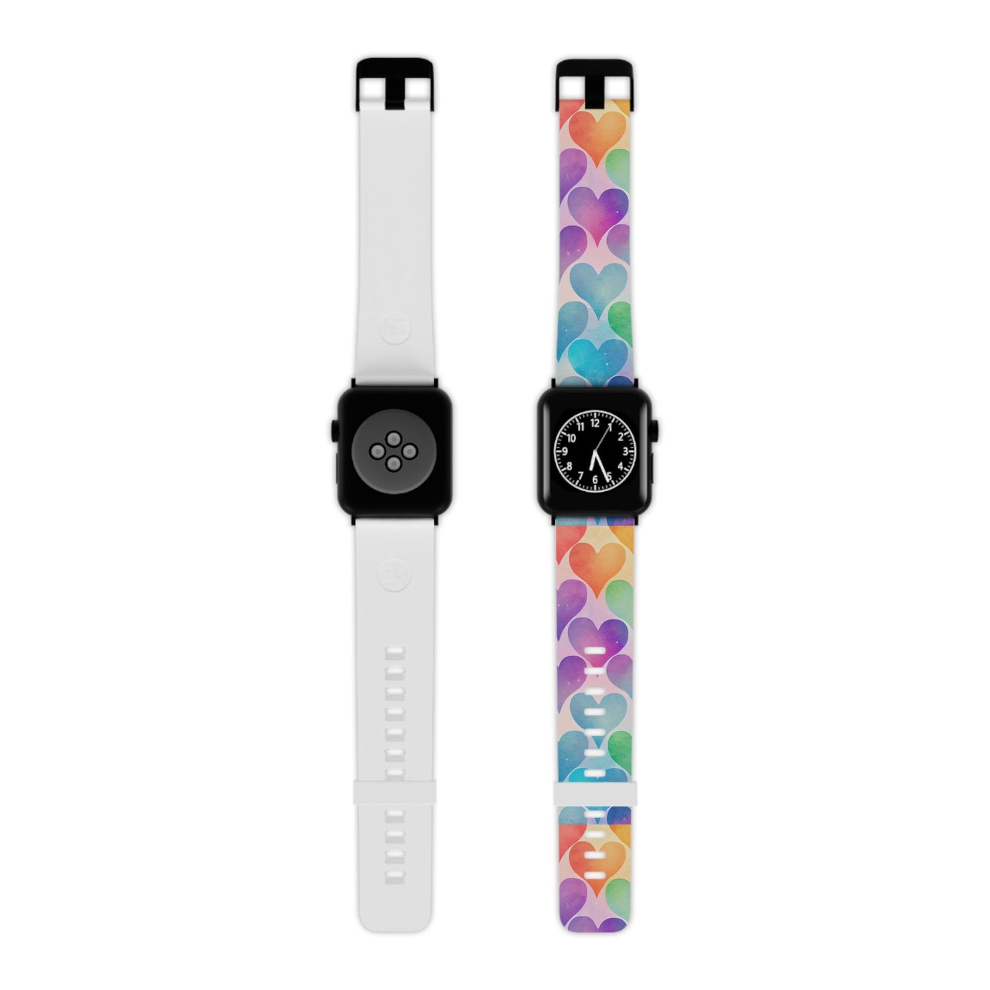 Rainbow Hearts Watercolor Apple Watch Band - BOGO Cases