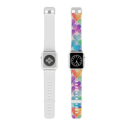 Rainbow Hearts Watercolor Apple Watch Band - BOGO Cases