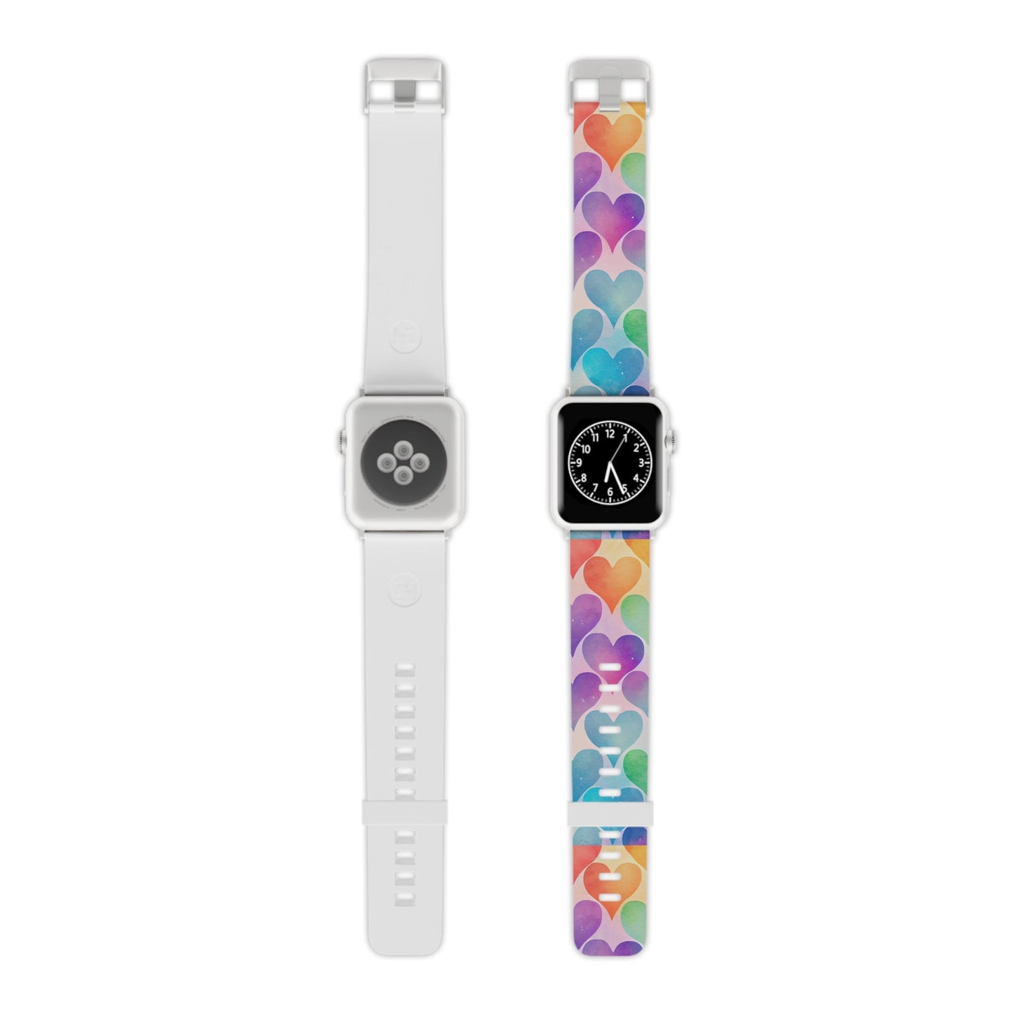 Rainbow Hearts Watercolor Apple Watch Band - BOGO Cases