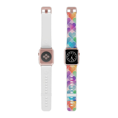 Rainbow Hearts Watercolor Apple Watch Band - BOGO Cases