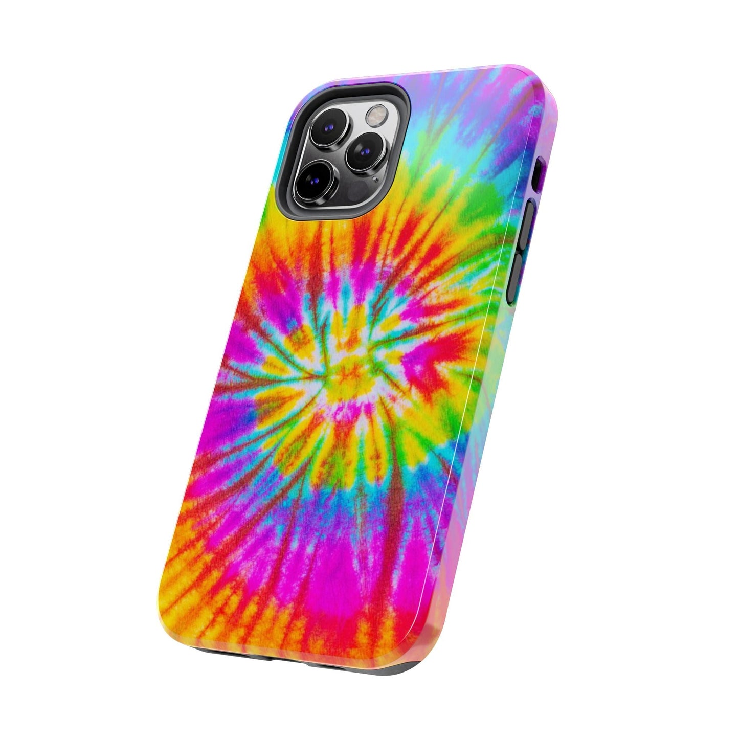 Rainbow Spiral Tie - Dye iPhone Case – Bright & Retro Design - BOGO Cases