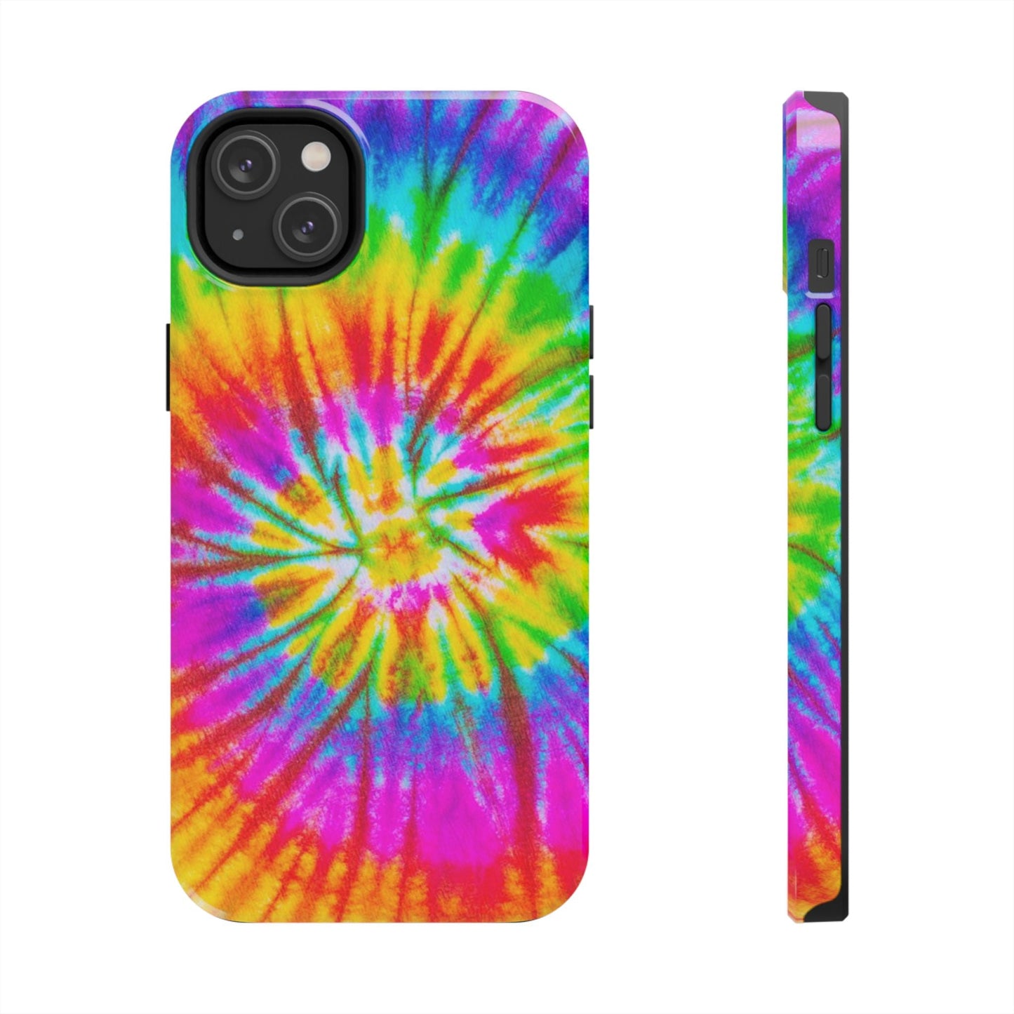 Rainbow Spiral Tie - Dye iPhone Case – Bright & Retro Design - BOGO Cases