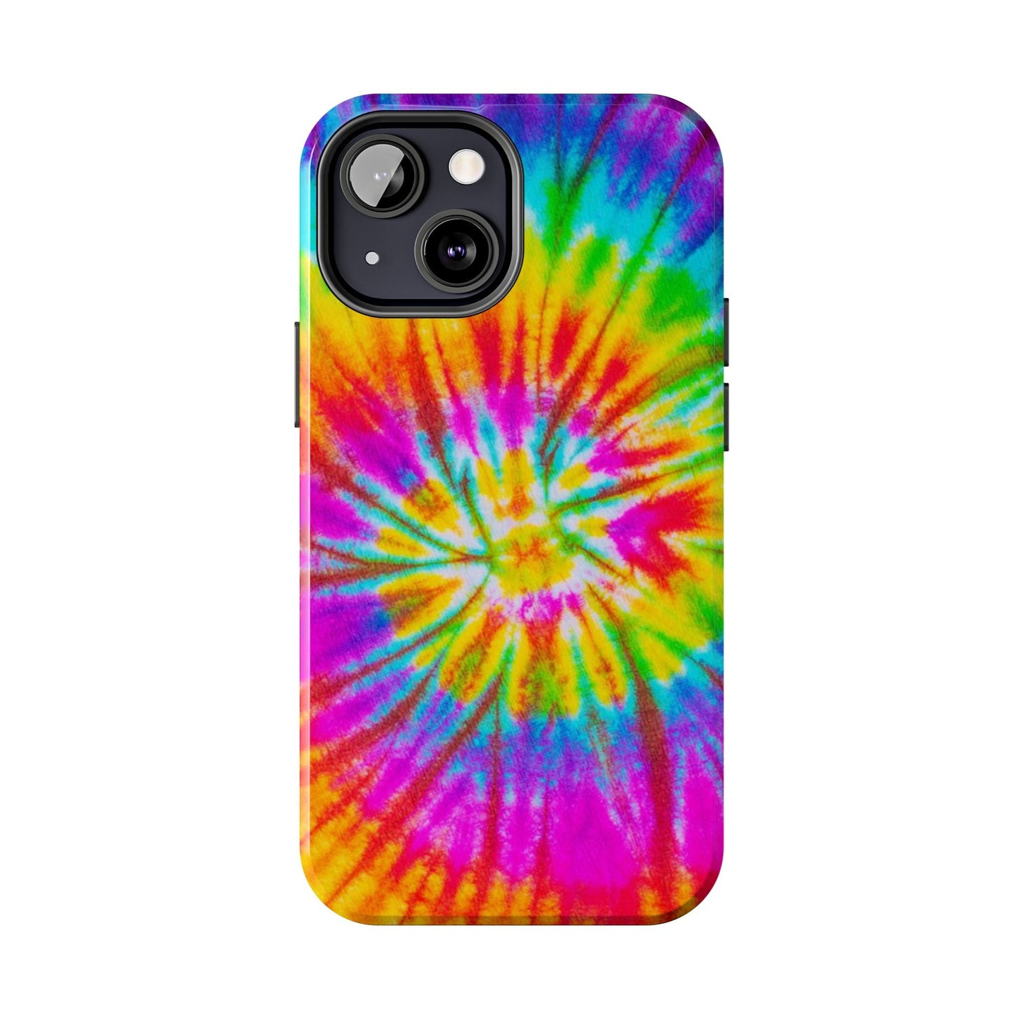 Rainbow Spiral Tie - Dye iPhone Case – Bright & Retro Design - BOGO Cases