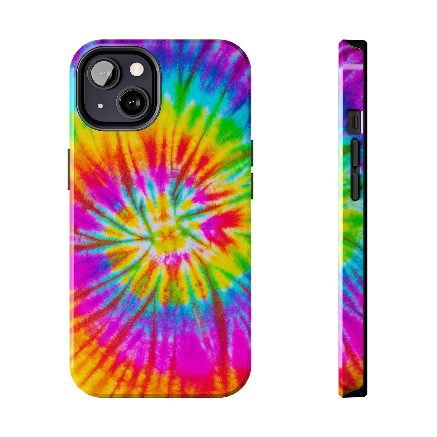 Rainbow Spiral Tie - Dye iPhone Case – Bright & Retro Design - BOGO Cases