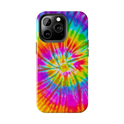 Rainbow Spiral Tie - Dye iPhone Case – Bright & Retro Design - BOGO Cases