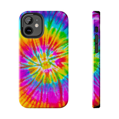 Rainbow Spiral Tie - Dye iPhone Case – Bright & Retro Design - BOGO Cases
