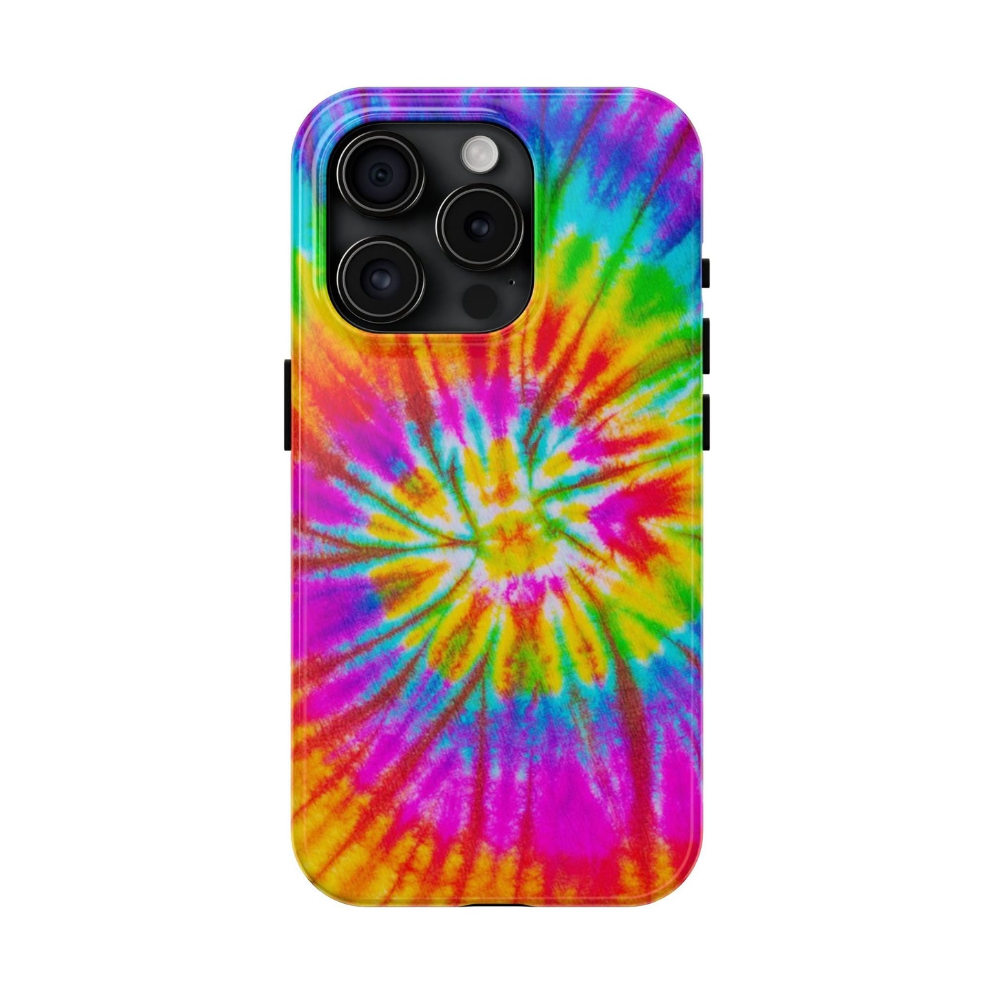 Rainbow Spiral Tie - Dye iPhone Case – Bright & Retro Design - BOGO Cases