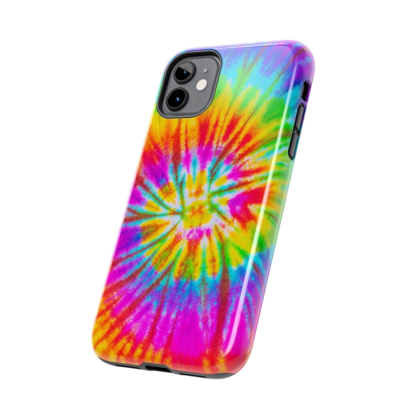 Rainbow Spiral Tie - Dye iPhone Case – Bright & Retro Design - BOGO Cases