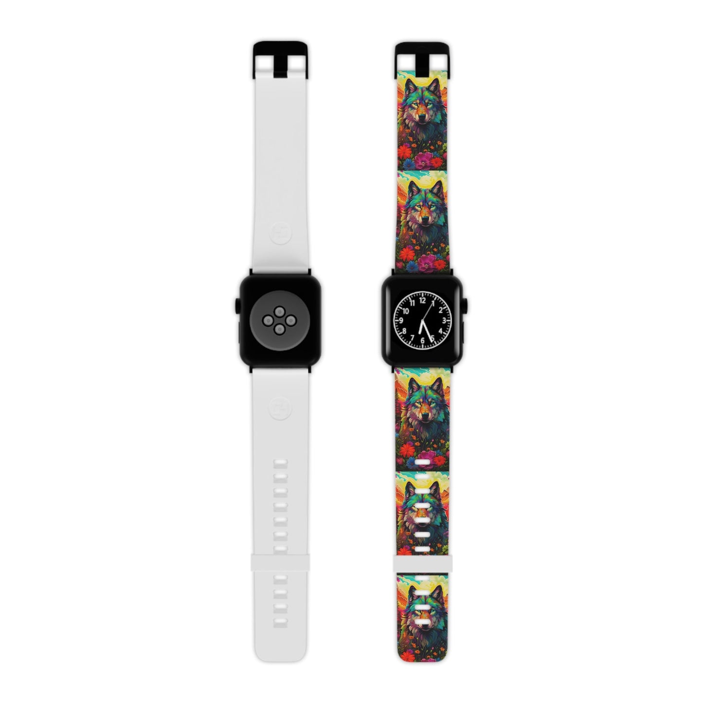 Rainbow Wolf in Bloom Apple Watch Band - BOGO Cases