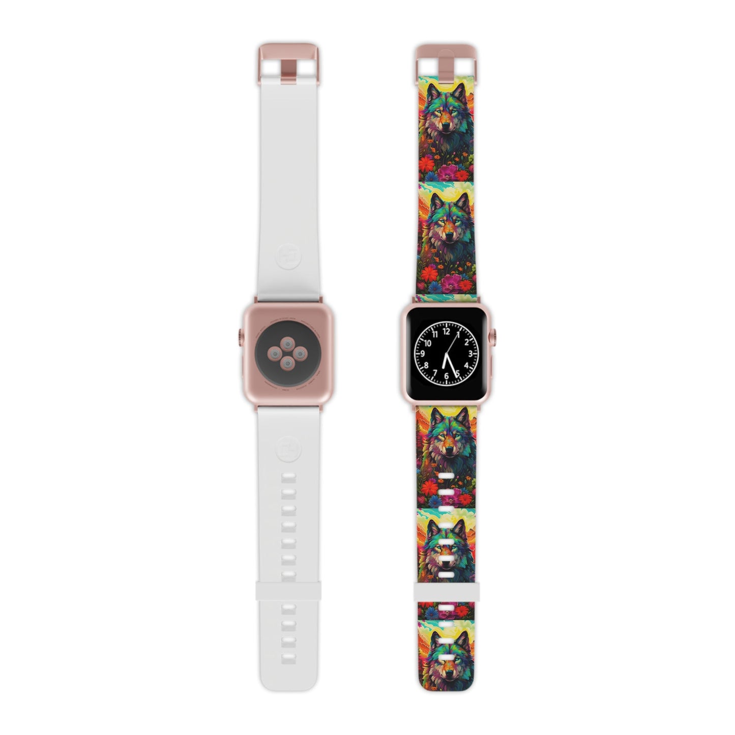 Rainbow Wolf in Bloom Apple Watch Band - BOGO Cases