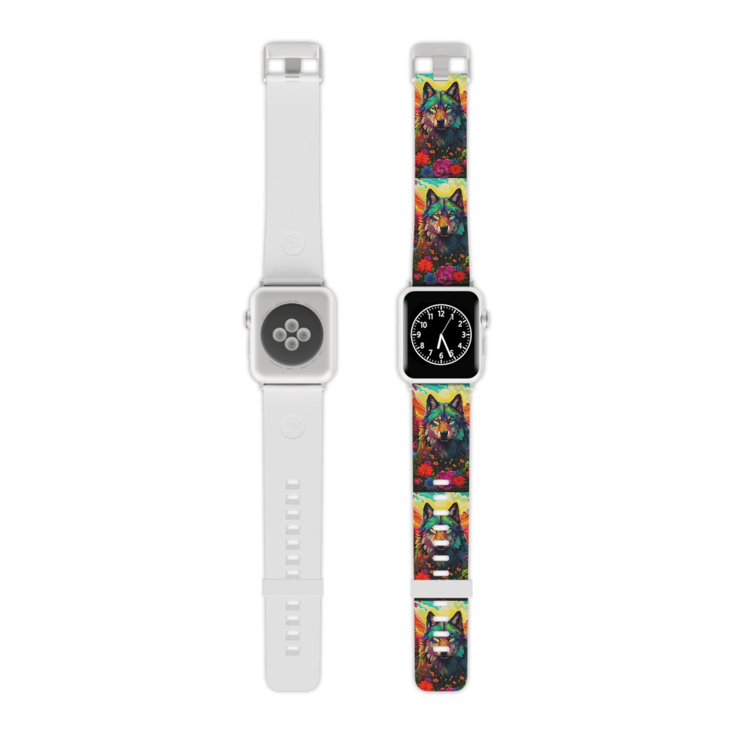 Rainbow Wolf in Bloom Apple Watch Band - BOGO Cases
