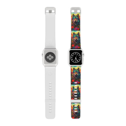 Rainbow Wolf in Bloom Apple Watch Band - BOGO Cases