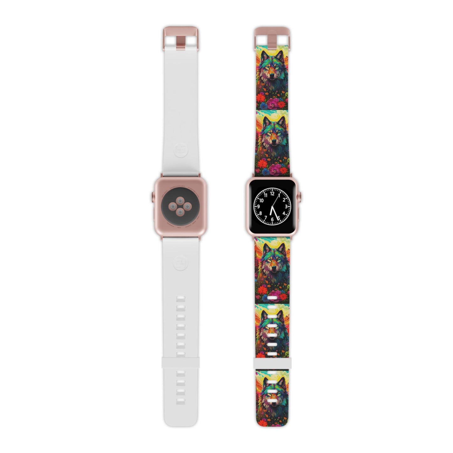 Rainbow Wolf in Bloom Apple Watch Band - BOGO Cases