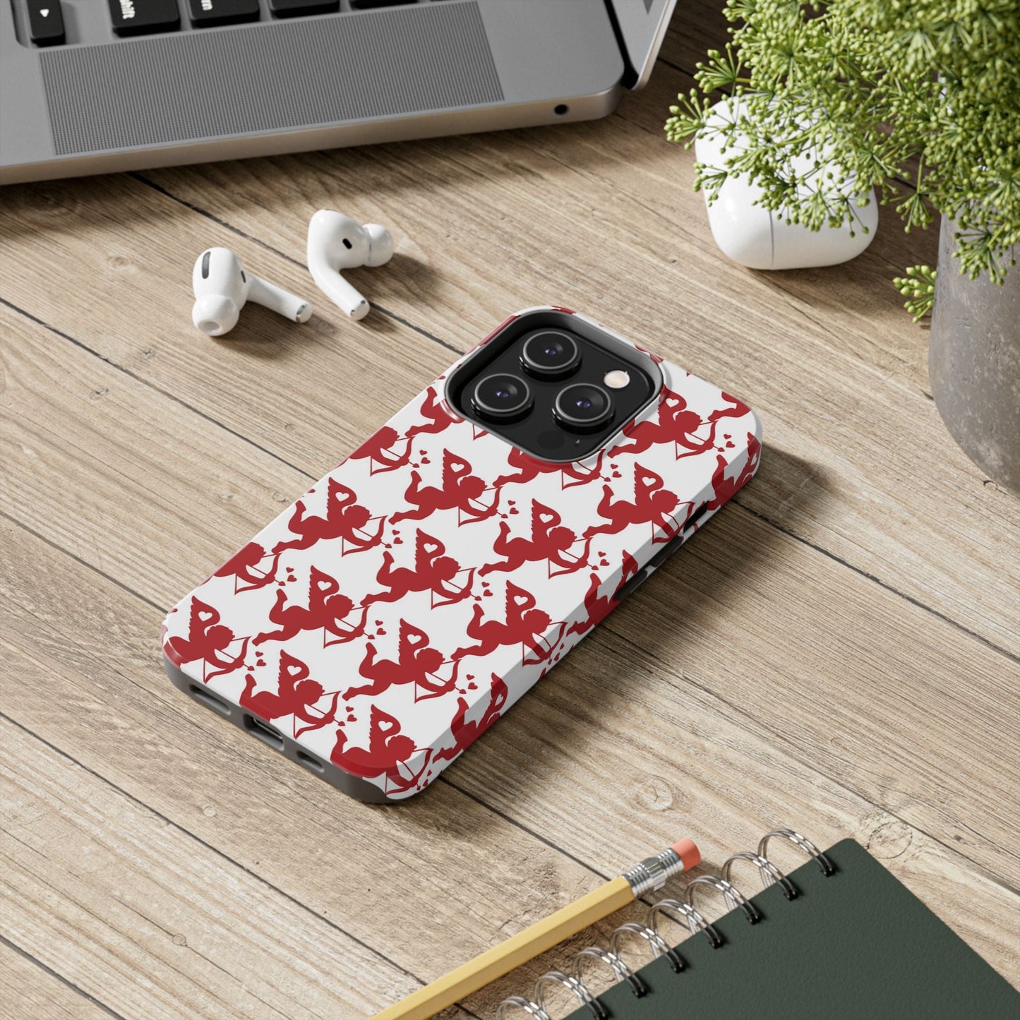 Red Cupid Love Pattern - iPhone Series Case - BOGO Cases