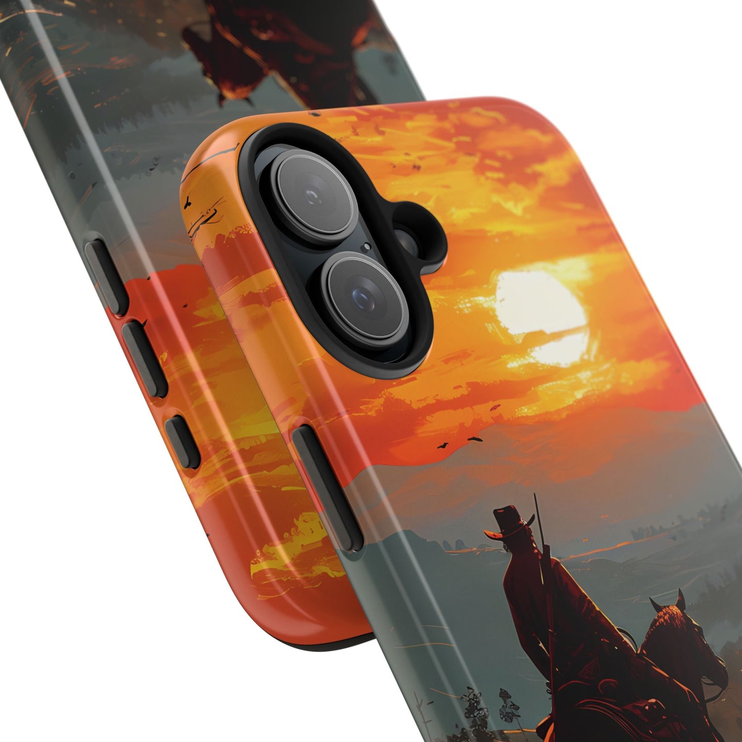 Red Dead Cowboy Silhouette iPhone Case - BOGO Cases