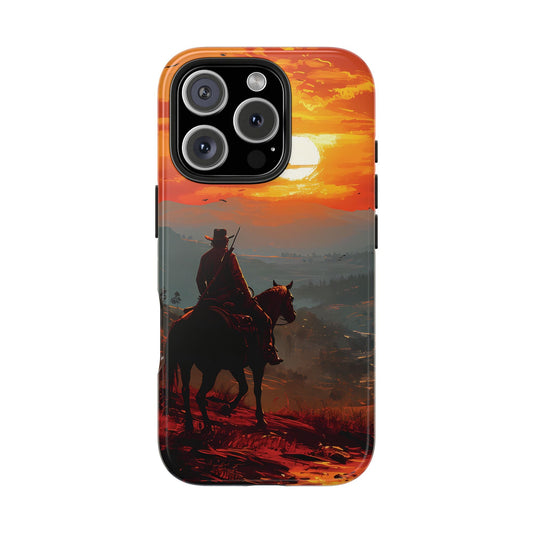 Red Dead Cowboy Silhouette iPhone Case - BOGO Cases