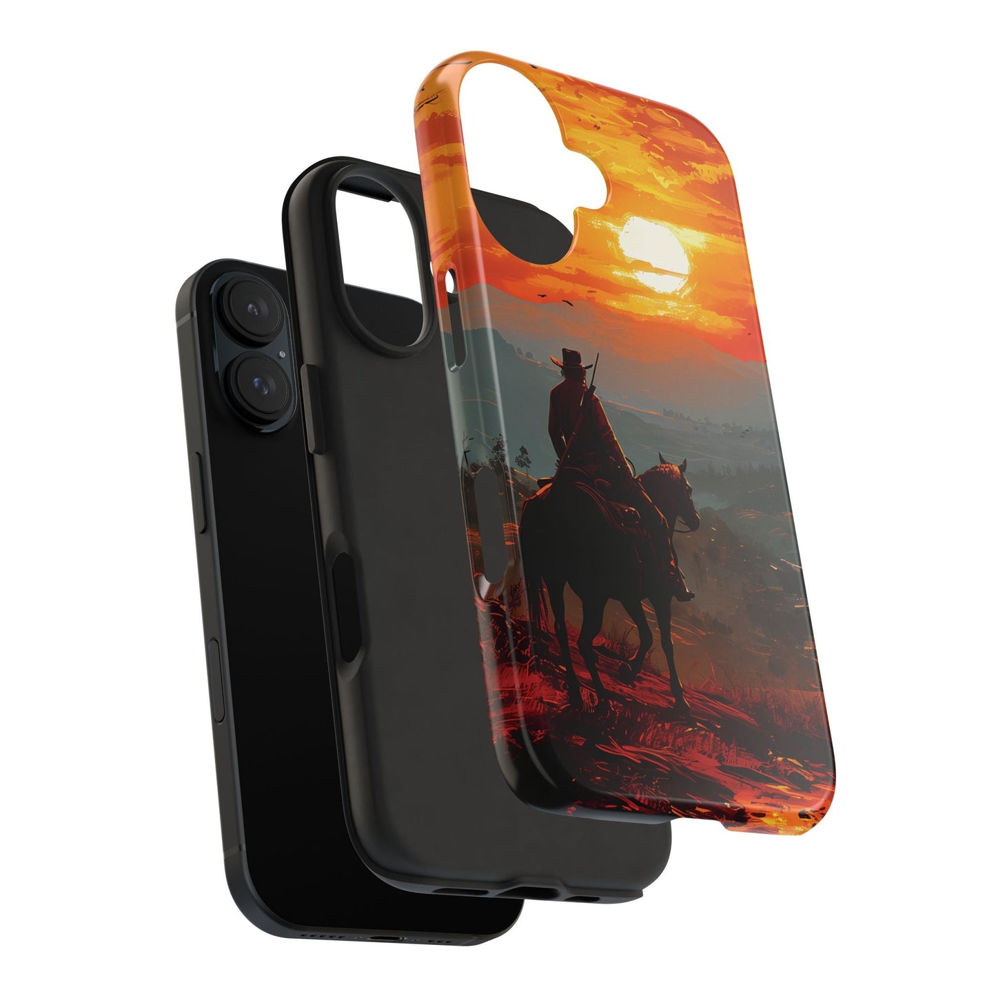 Red Dead Cowboy Silhouette iPhone Case - BOGO Cases