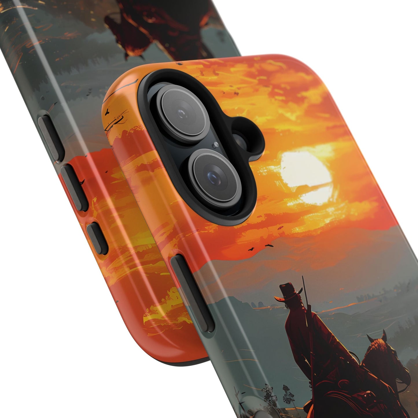 Red Dead Cowboy Silhouette iPhone Case - BOGO Cases