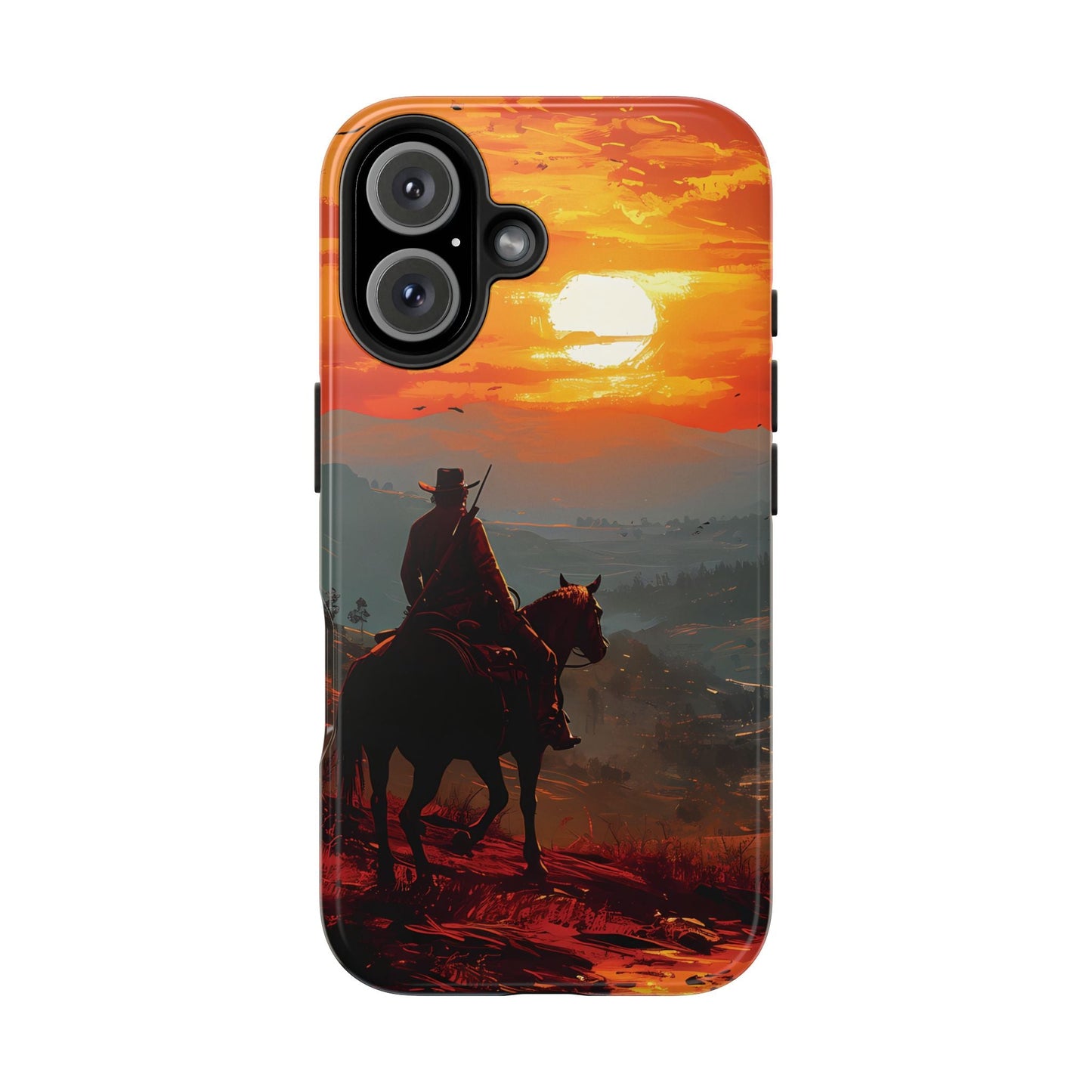 Red Dead Cowboy Silhouette iPhone Case - BOGO Cases