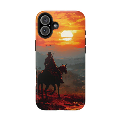 Red Dead Cowboy Silhouette iPhone Case - BOGO Cases