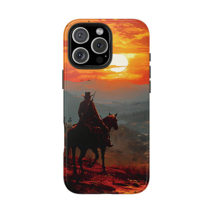 Red Dead Cowboy Silhouette iPhone Case - BOGO Cases