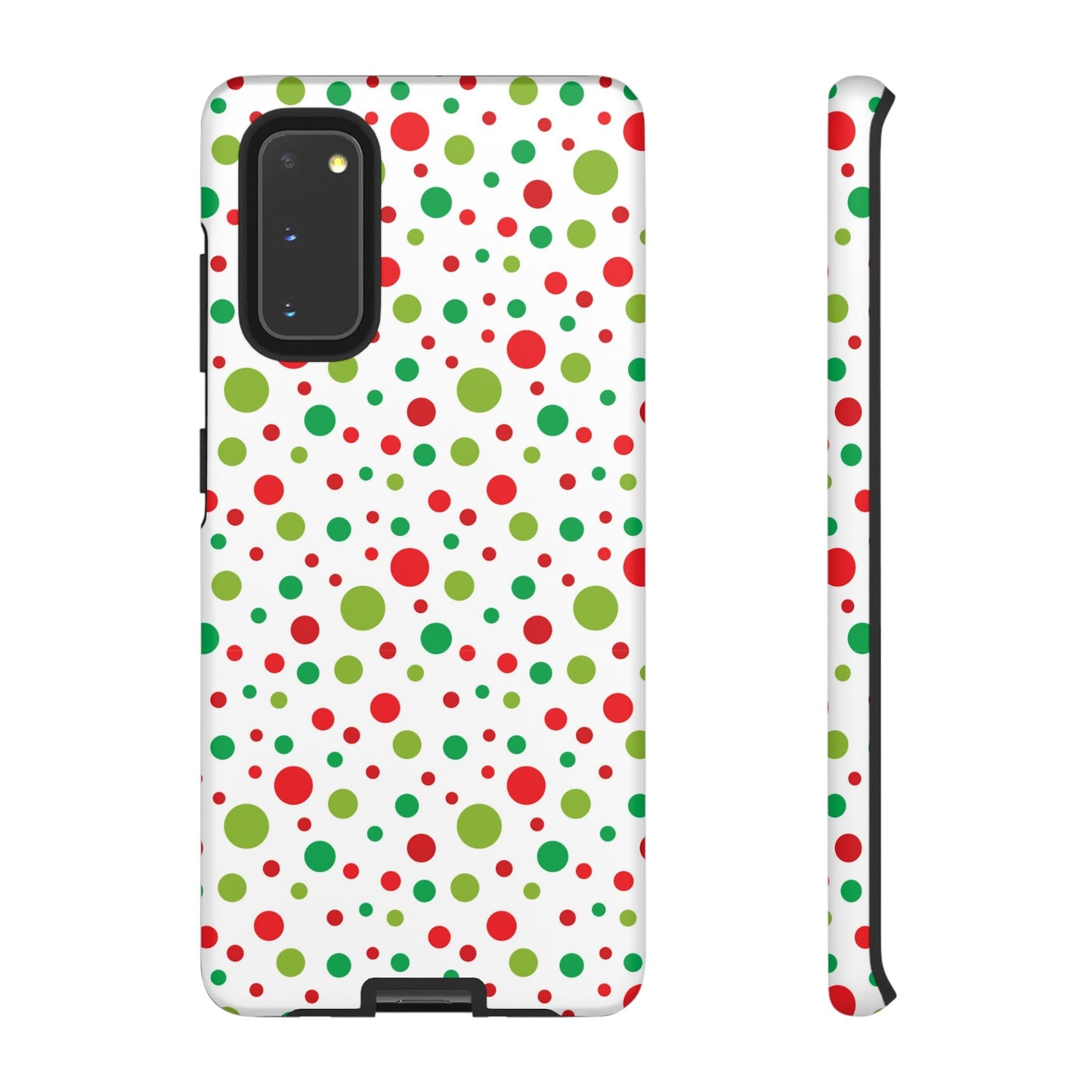 Red & Green Christmas Polka Dots – Samsung Galaxy Case - BOGO Cases