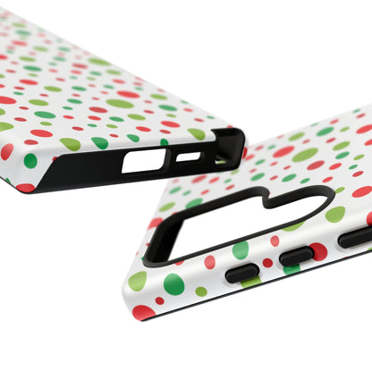 Red & Green Christmas Polka Dots – Samsung Galaxy Case - BOGO Cases
