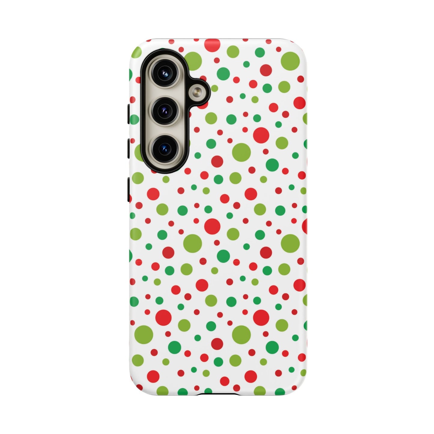 Red & Green Christmas Polka Dots – Samsung Galaxy Case - BOGO Cases