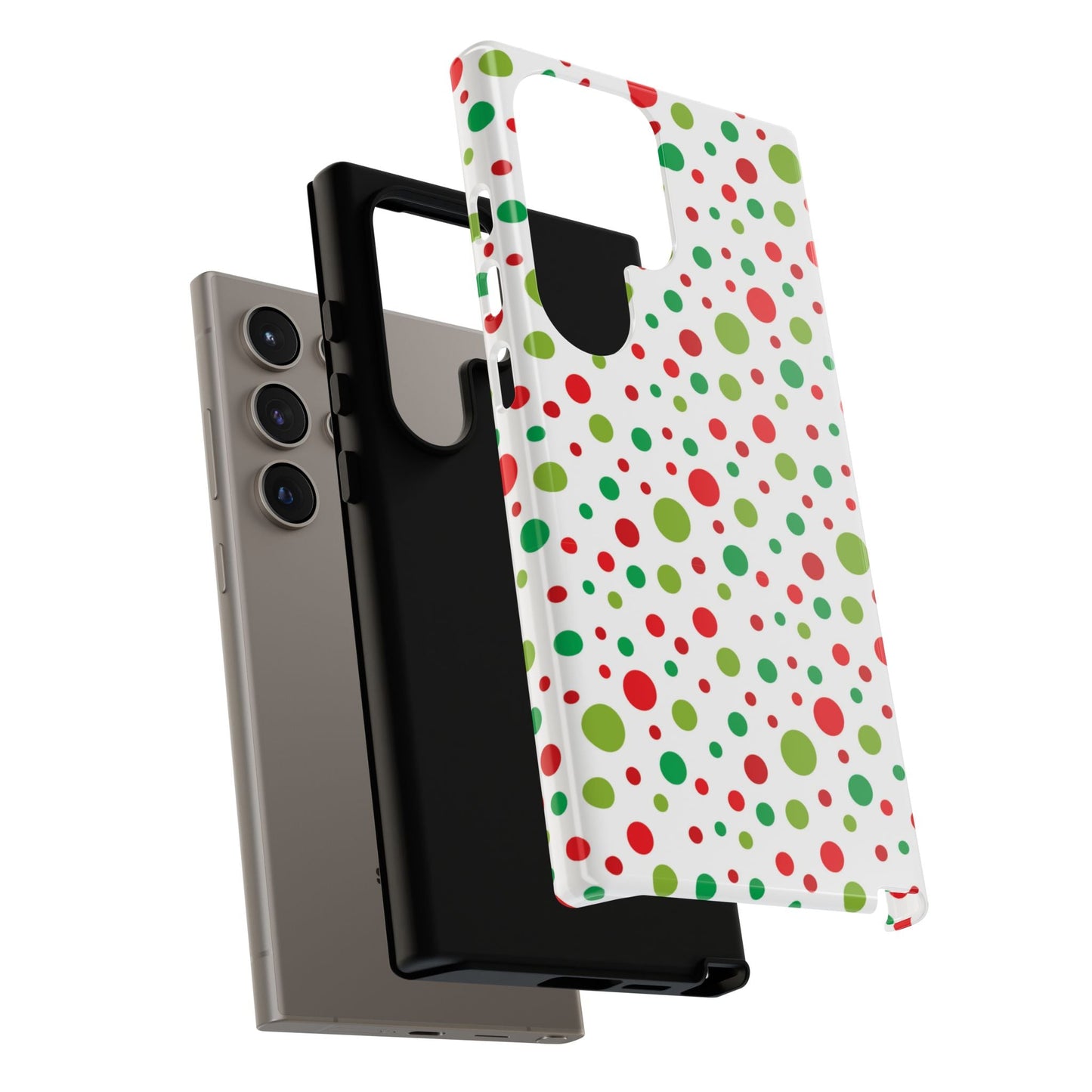 Red & Green Christmas Polka Dots – Samsung Galaxy Case - BOGO Cases