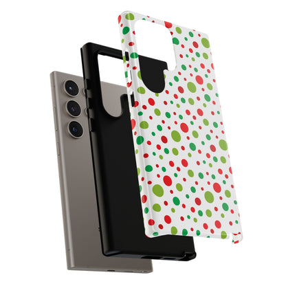 Red & Green Christmas Polka Dots – Samsung Galaxy Case - BOGO Cases