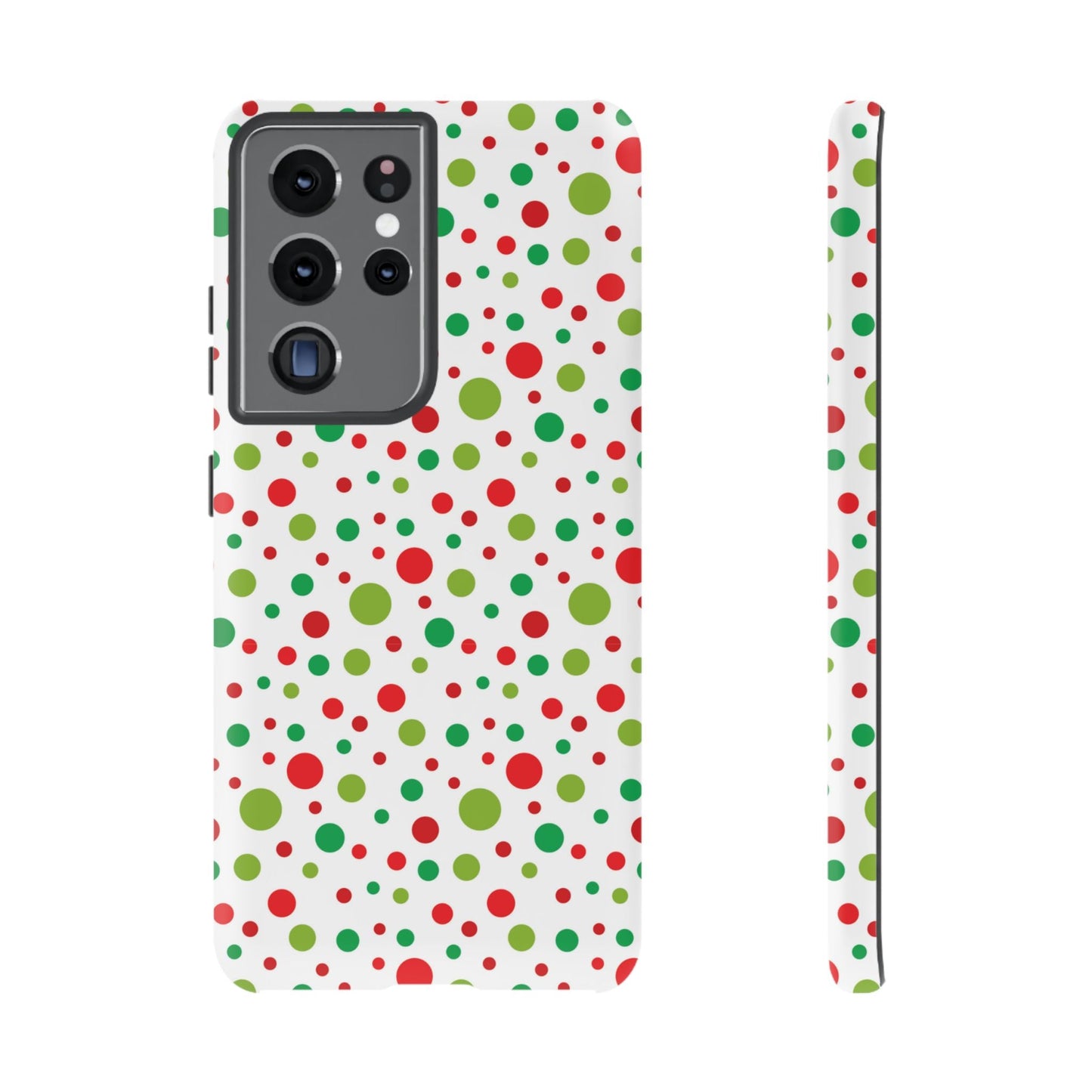 Red & Green Christmas Polka Dots – Samsung Galaxy Case - BOGO Cases