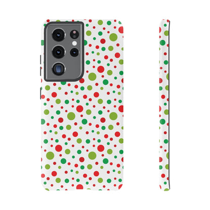 Red & Green Christmas Polka Dots – Samsung Galaxy Case - BOGO Cases