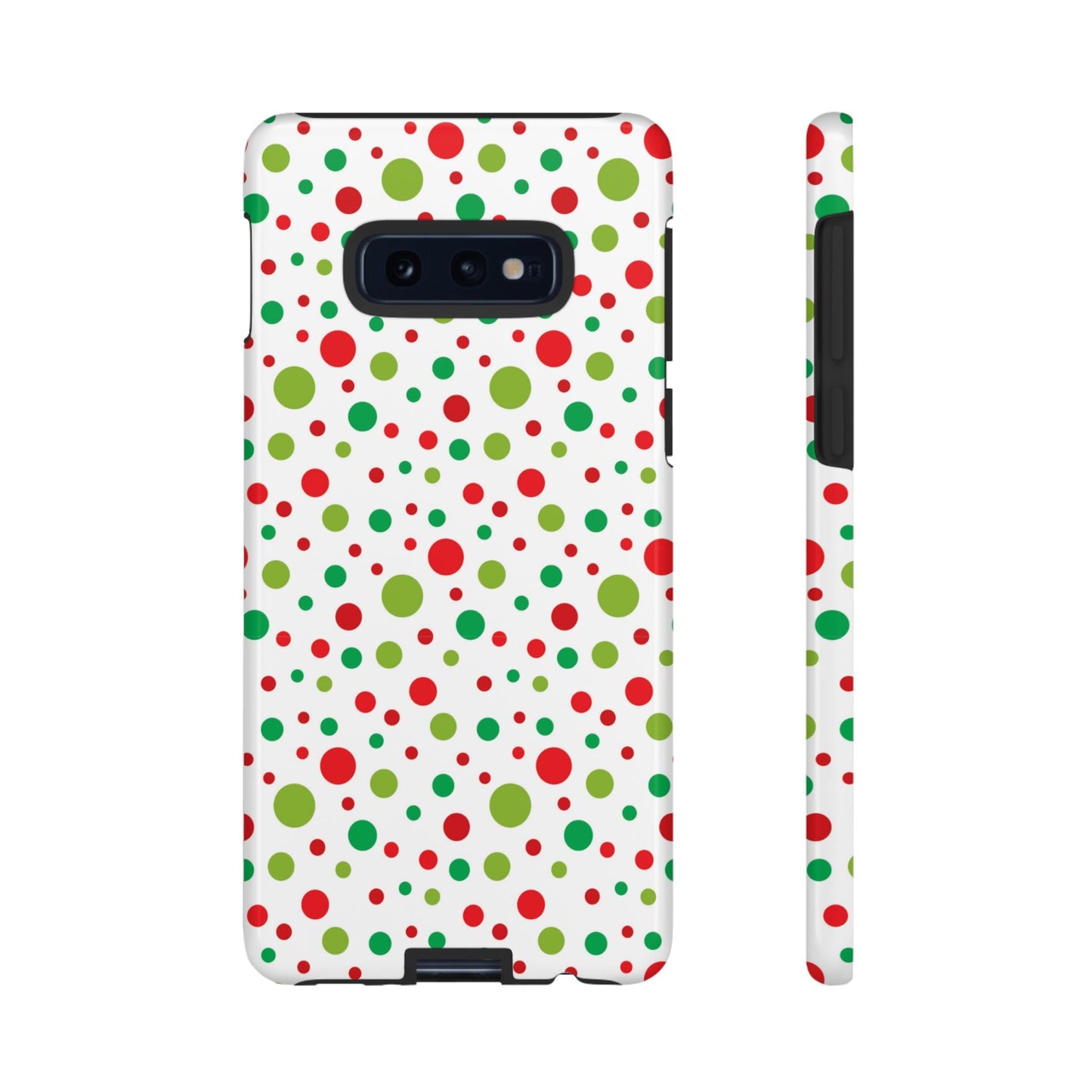 Red & Green Christmas Polka Dots – Samsung Galaxy Case - BOGO Cases