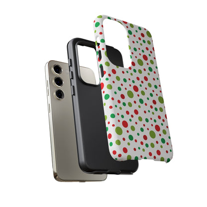 Red & Green Christmas Polka Dots – Samsung Galaxy Case - BOGO Cases