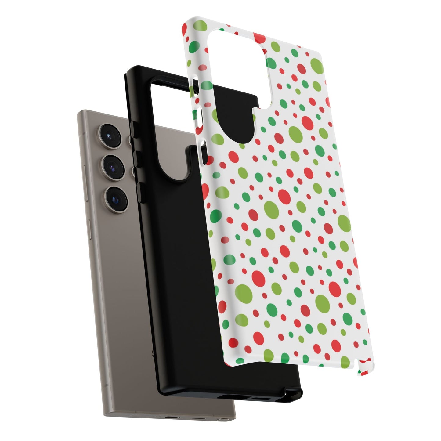 Red & Green Christmas Polka Dots – Samsung Galaxy Case - BOGO Cases