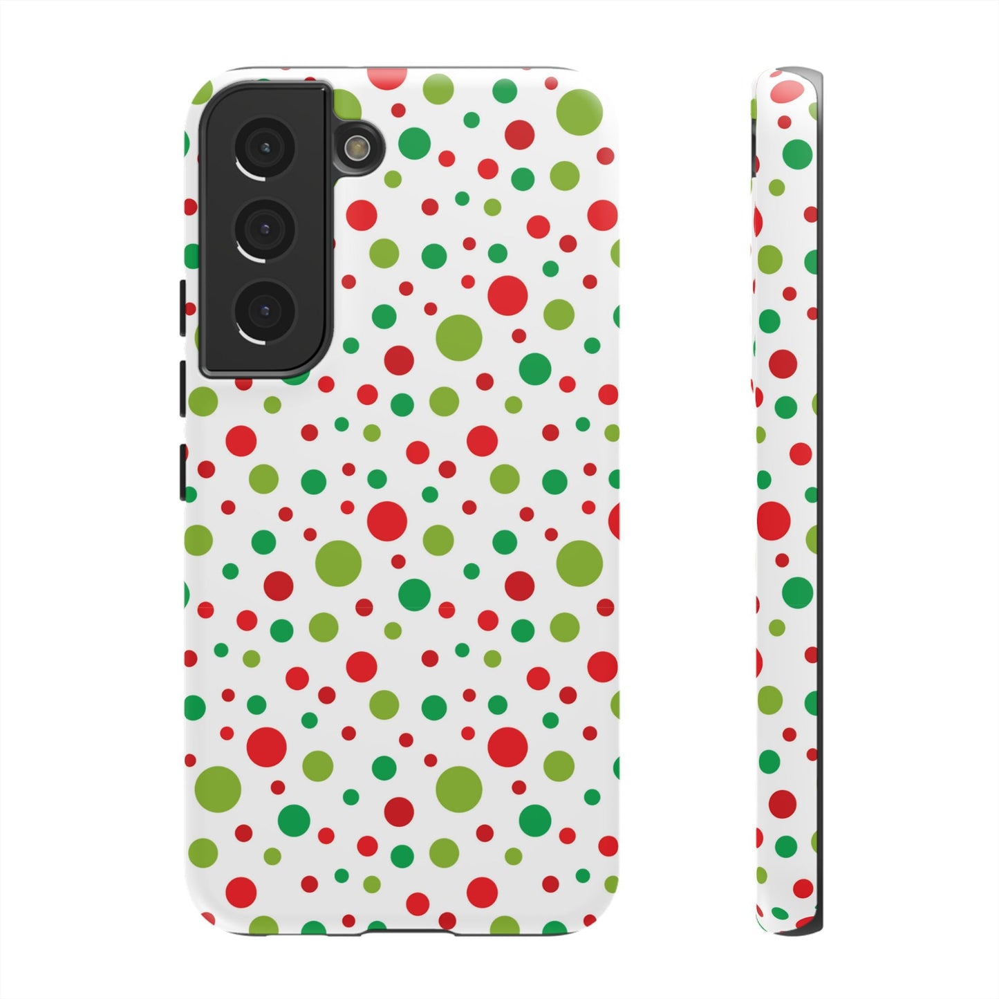 Red & Green Christmas Polka Dots – Samsung Galaxy Case - BOGO Cases
