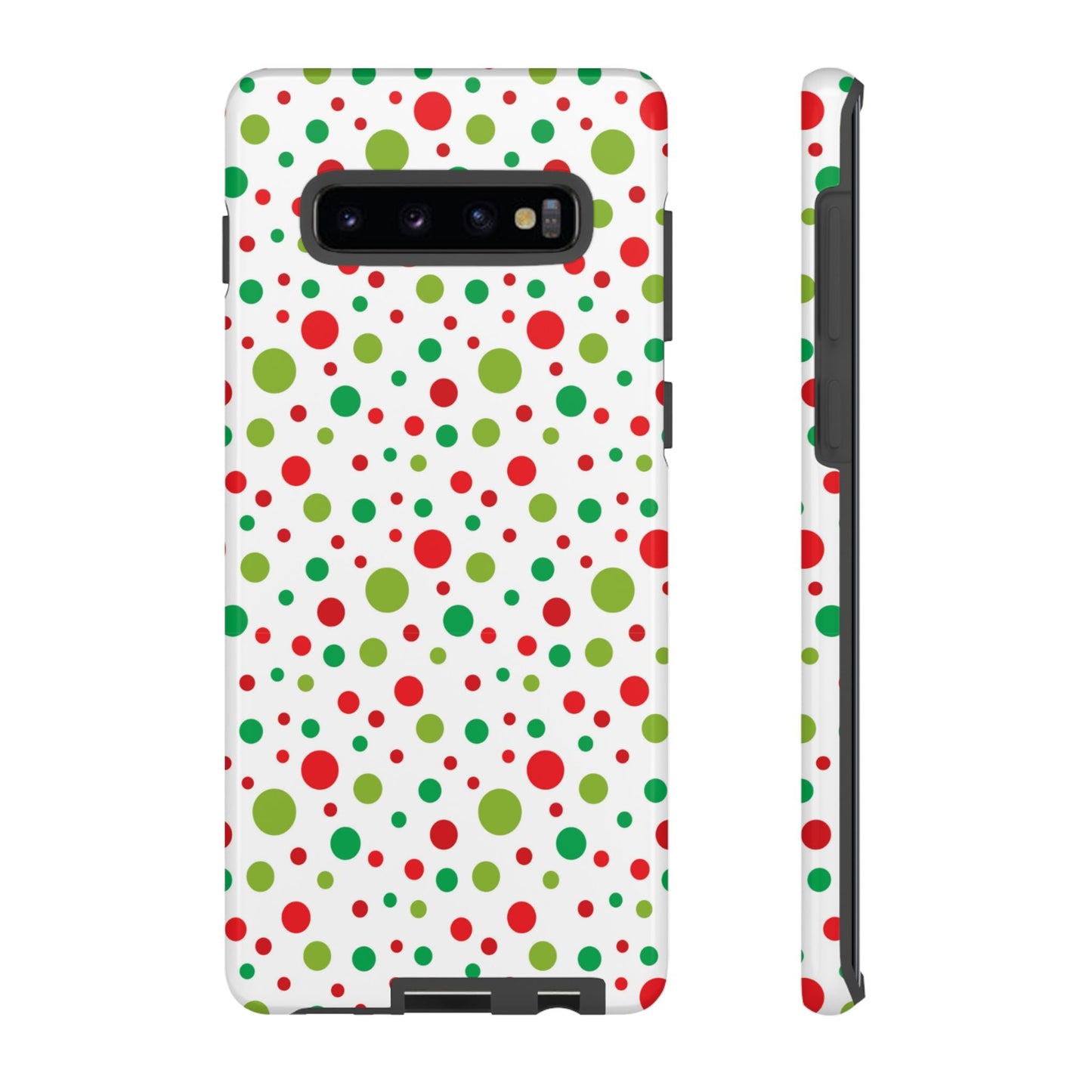 Red & Green Christmas Polka Dots – Samsung Galaxy Case - BOGO Cases